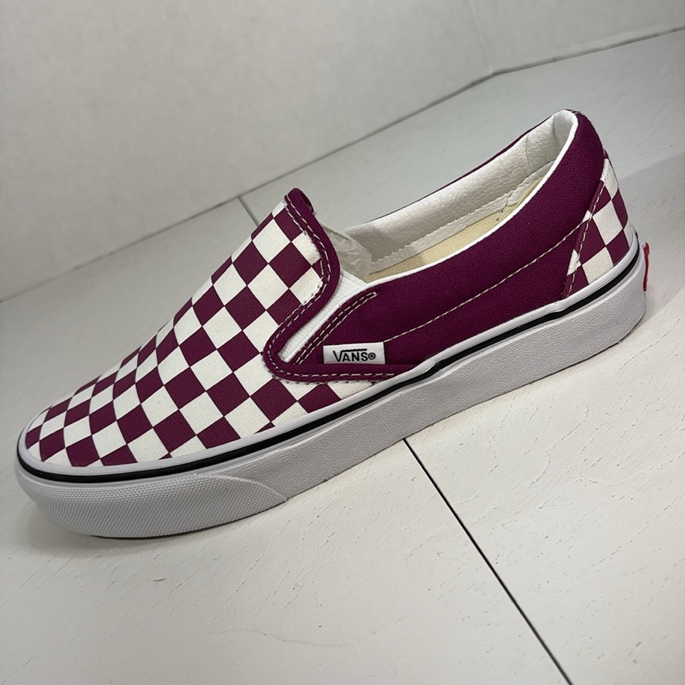 NWT Vans Classic Checkerboard Slip-On in Hot Purple Women’s 8 - Picture 6 of 10